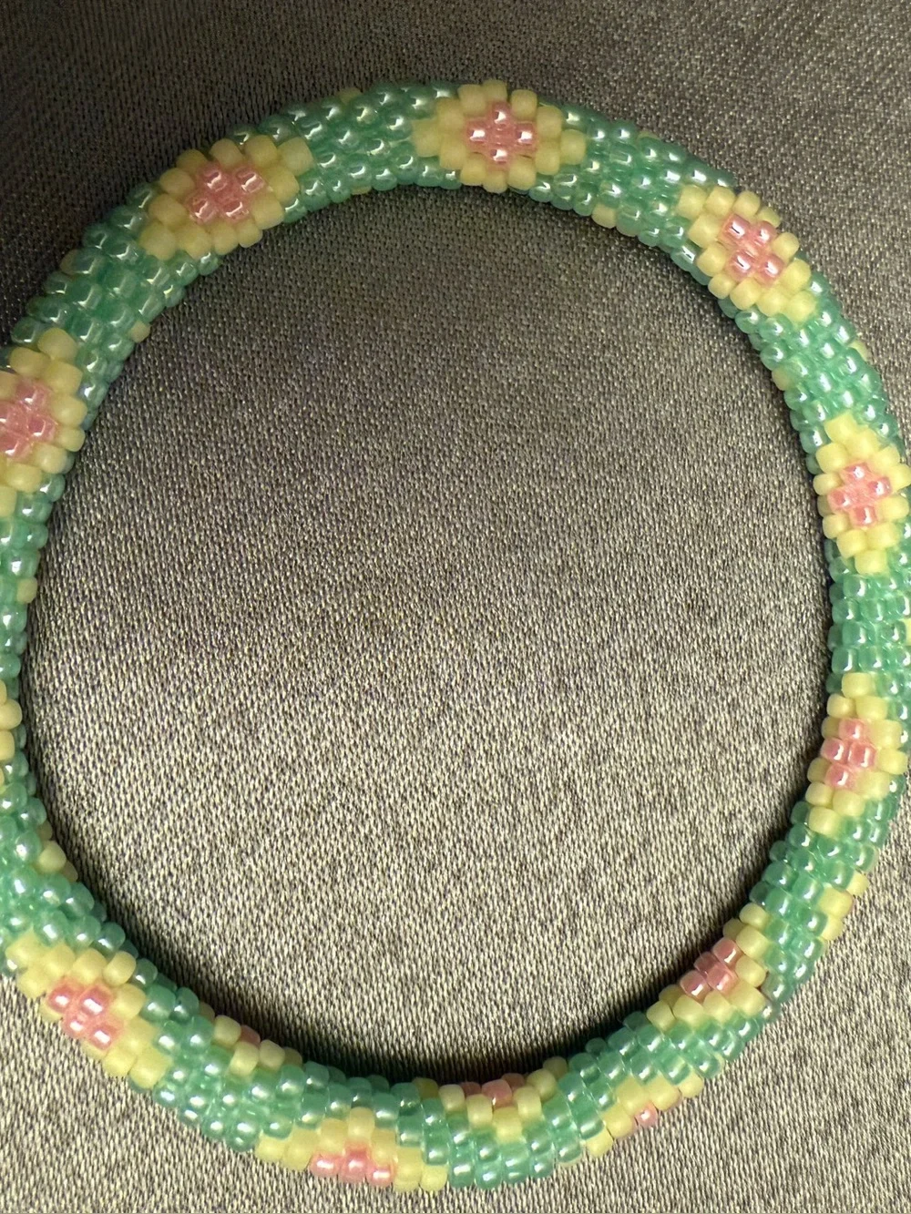 NWOT Sashka Beaded Bracelet Set - Pink, mint, yellow